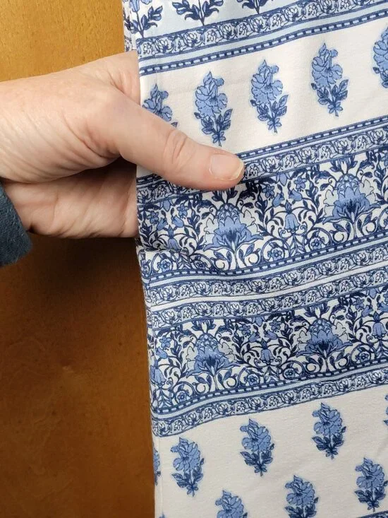 J.Jill Wearever Collection Blue White Sleeveless A-line Beach Dress Pockets - SP - Picture 6 of 9